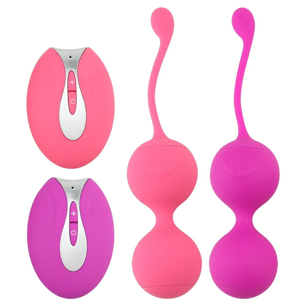 10 Modes Rechargeable Female Masturbation Vibrating Sex Toys Kegal Weight with Wireless Remote Control