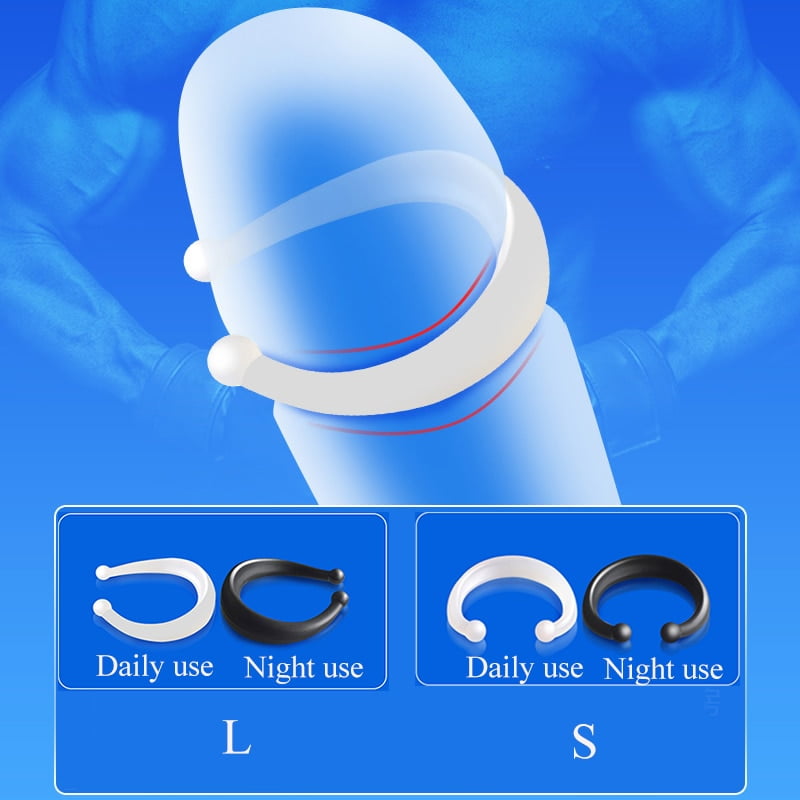 2PCS Men Foreskin Correction Hinder Ring Penis Training Sleeve Time Delay Device Sex Toys for Men Lock Cock Ring