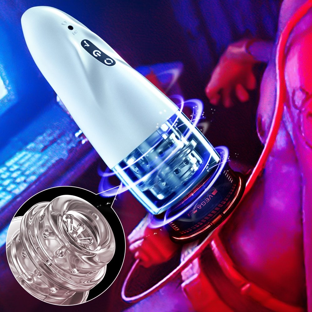 Automatic Male Masturbator Hands Free Stroker 10 adjustable frequencies Masturbator Cup Real Vagina Pocket Sex Toy for Men