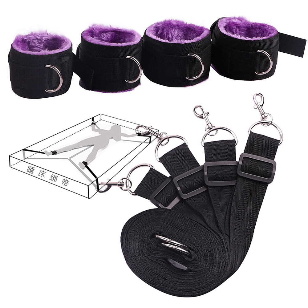 Bed Jam Sex Restraint Kit Adjustable Belt Nylon Handcuffs...