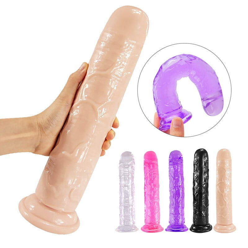 Dildo Penis Soft Jelly Erotic Strap-on Dildo for Anal...