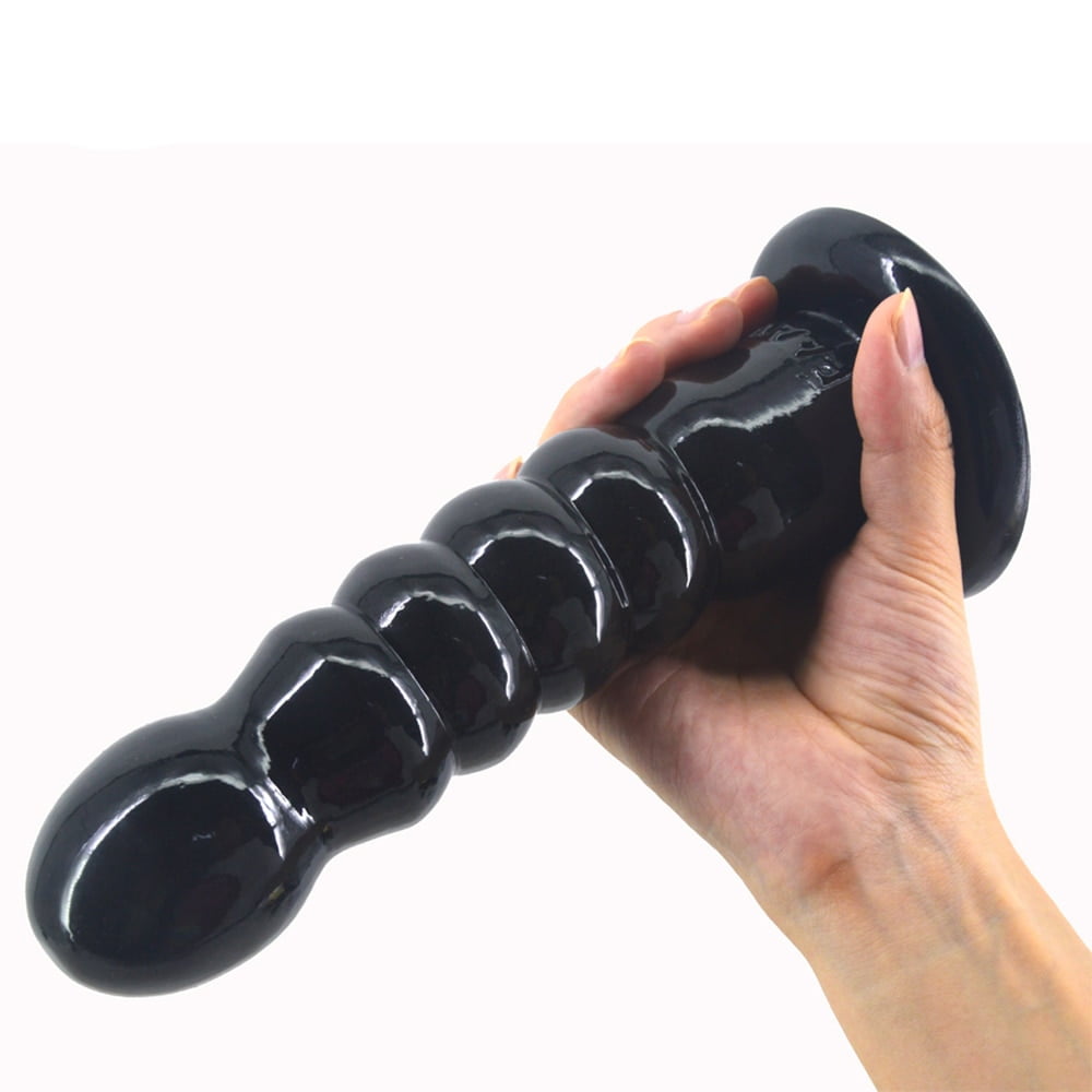 FAAK Suction Black Dildo Beads Anal Plug Sex Toys For...