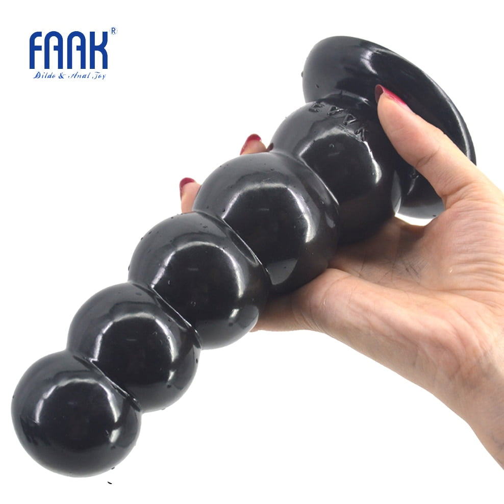 FAAK big dildo strong suction beads anal dildo box packed butt plug ball anal plug sex toys for women men adult product sex shop