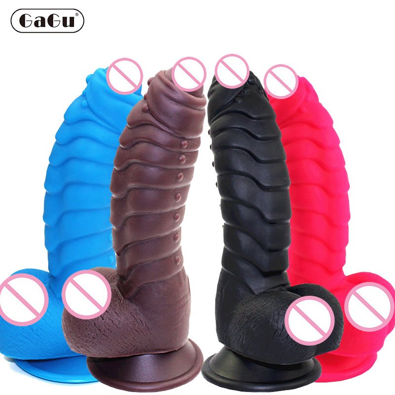 GaGu Dildo Color Dinosaur Scales Penis With Suction...