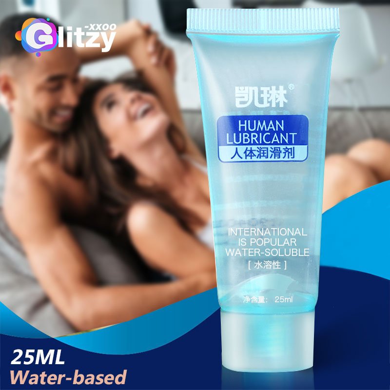 Glitzy 25ml sex lubricant water based lubricante anal grease for adult sex anal or female sex lube for Adult Toy For Women Men