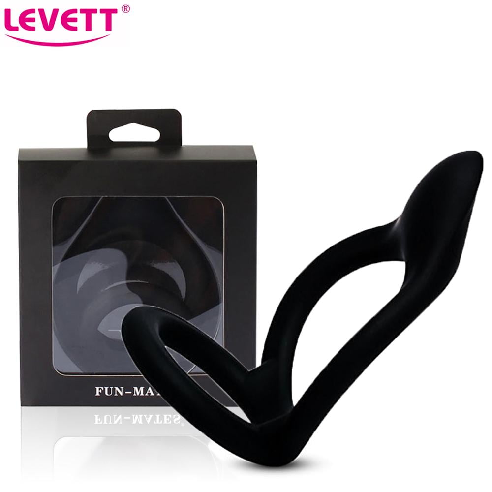 LEVETT Man Silicone Penis Rings Lock Ejaculation Cock...