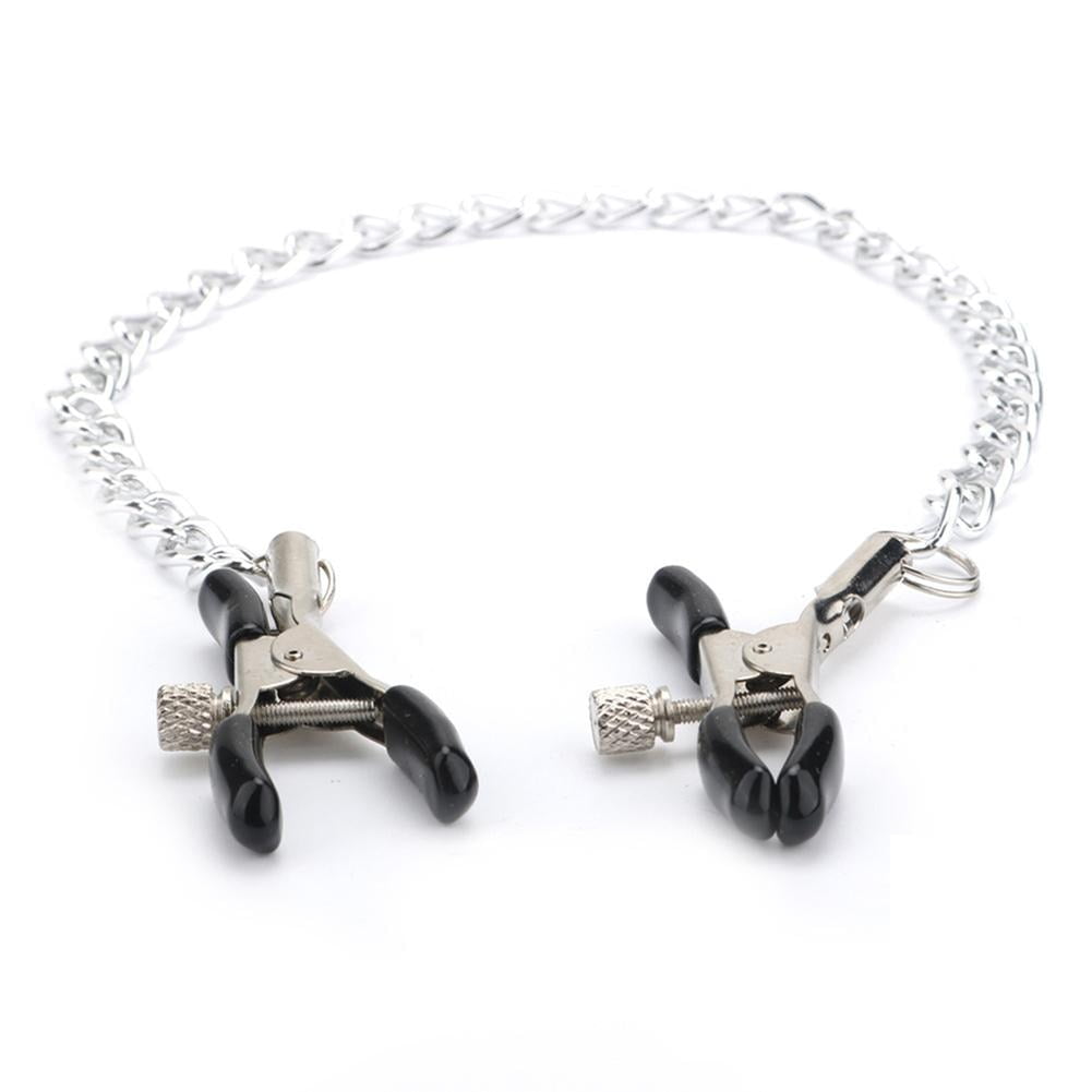 OLO 1 Pair Metal Bondage Nipple Clamps Chain Nipple...