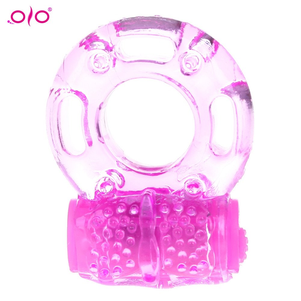 OLO sex toys Silicon Vibrating Penis Rings Male Time...