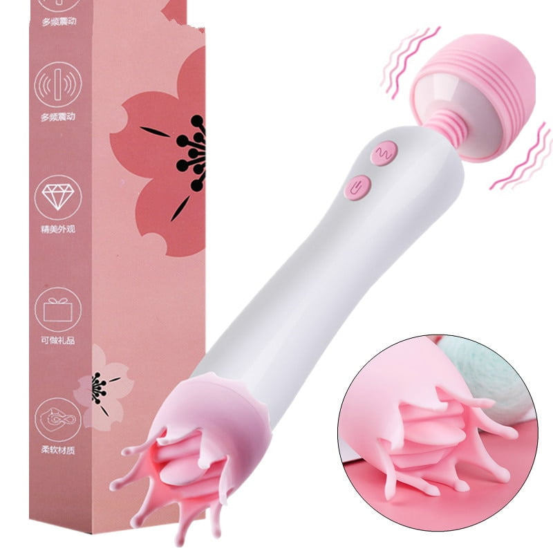 Oral Clit Vibrators for Women AV Magic Wand Vibrator Massager Licking Tongue Dildo Vibrator G-spot Clitoral Massager Sex Toys