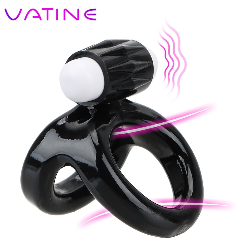 VATINE Male Time Delay Ejaculation Sexy Dual Ring Sex...