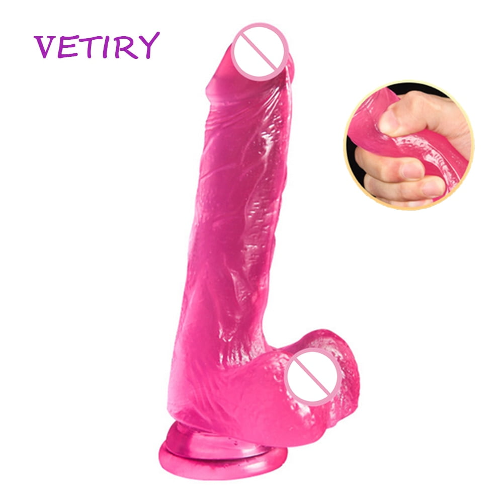 VETIRY G-spot Dildo Simulation Penis Crystal Transparent...