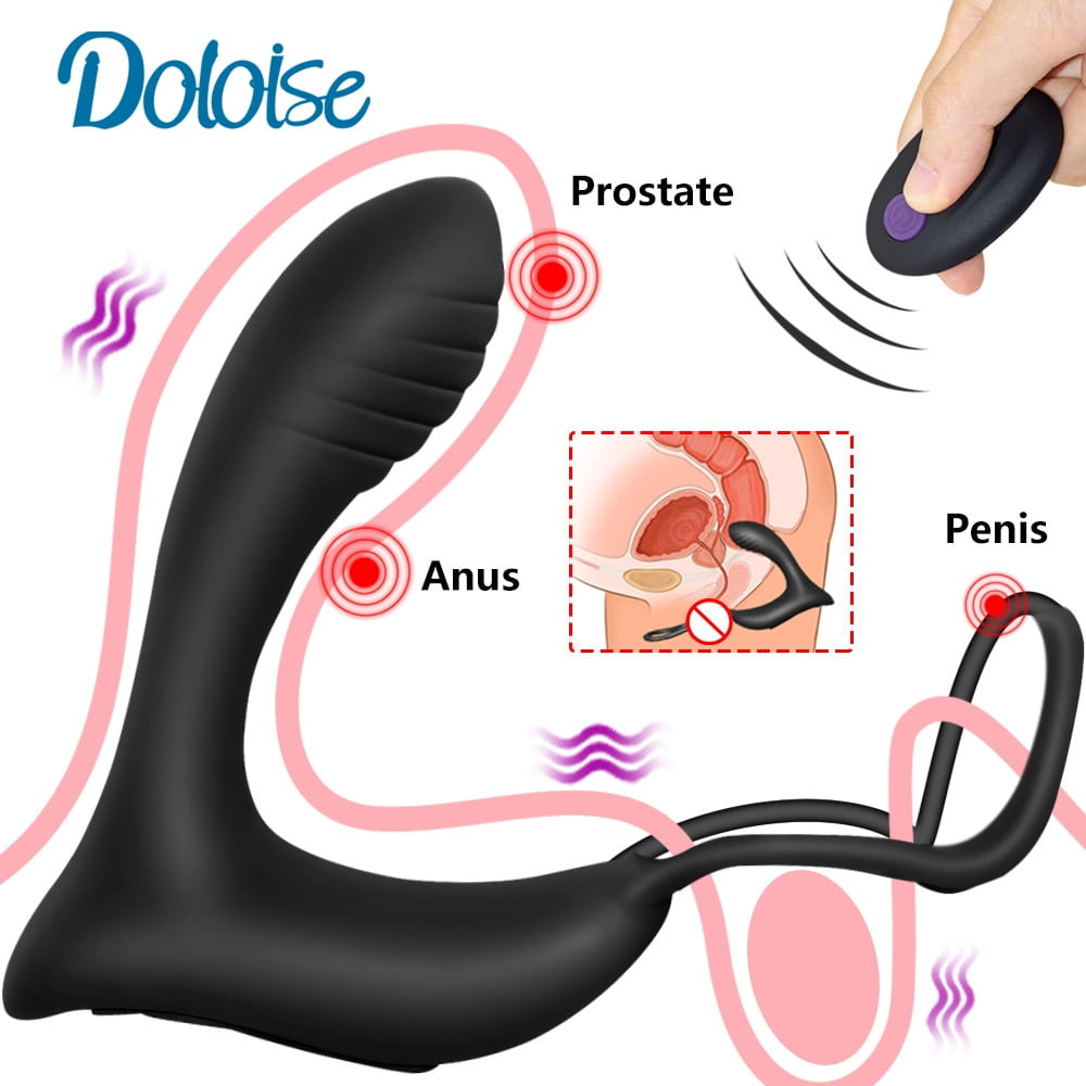 Male Prostate Massage Vibrator Anal Plug Silicone Waterproof...