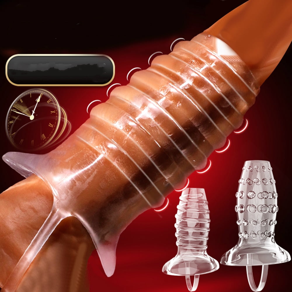 Penis Extender Erection Condoms Reusable Penis Sleeve Penis Enlargement Sex Toys Cock Ring For Men Delayed Ejaculation Sex Shop
