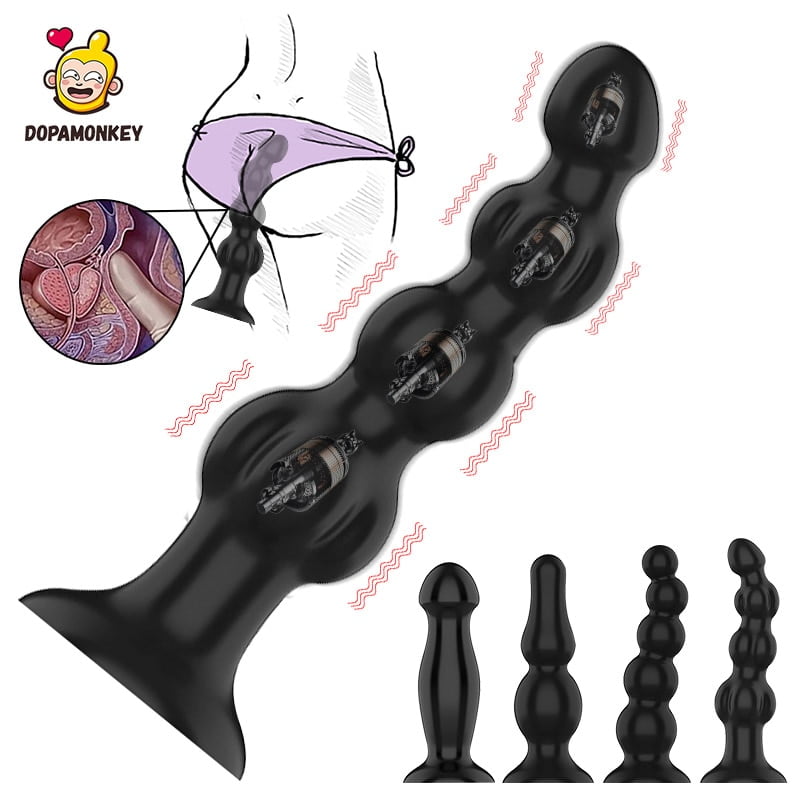 Prostate Vibration Massager Suction Cup Butt Plug Vaginal Prostate 10 Speed Vibration Massage Stimulates Male and Female Sex Toy