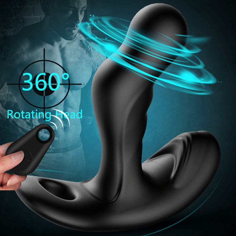 Radio-controlled 360 Degree Rotating Anal Plug Vibrator...