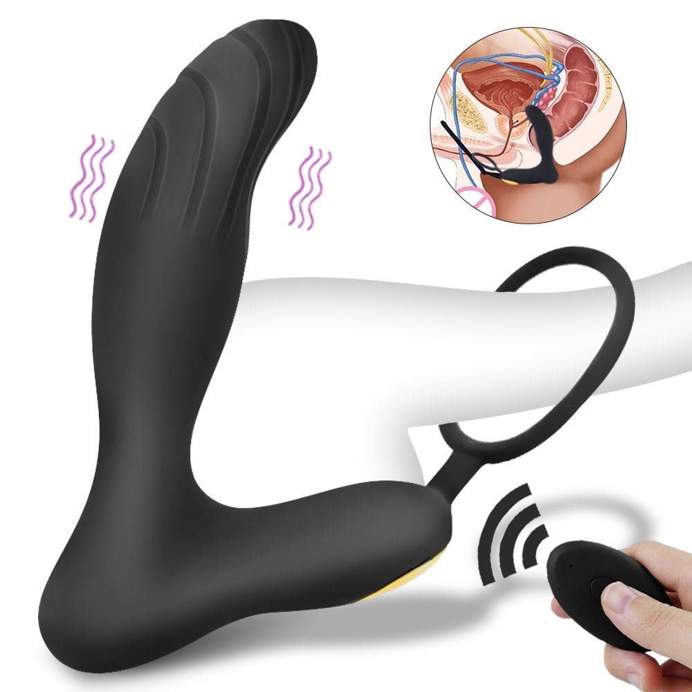 Vibrating Prostate Massager Men Anal Plug Remote Control...
