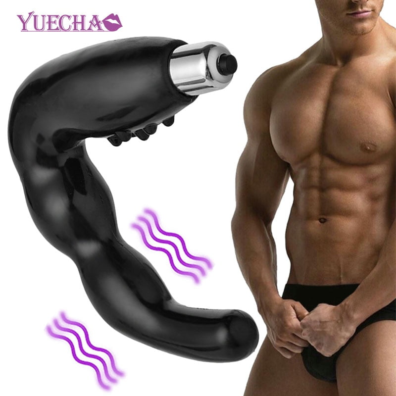YUECHAO Vibrating Prostate Massager Male Masturbator for Man Anal Plug Vibrator Patterns Butt Silicone Sex Toys for Adult